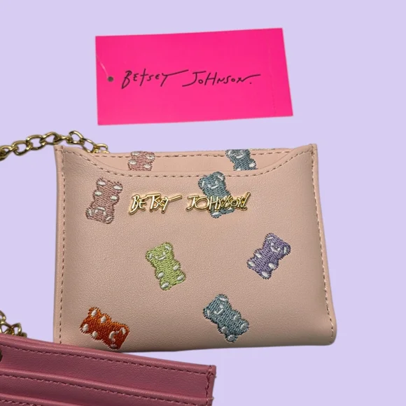 Betsey Johnson Emroidered Gummy Bears Bifold Wallet W Card Case - Picture 6 of 8